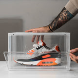 2 - Pack Side View Drop Front Shoe Box | Clear | Magnetic - The Sneaker Laundry