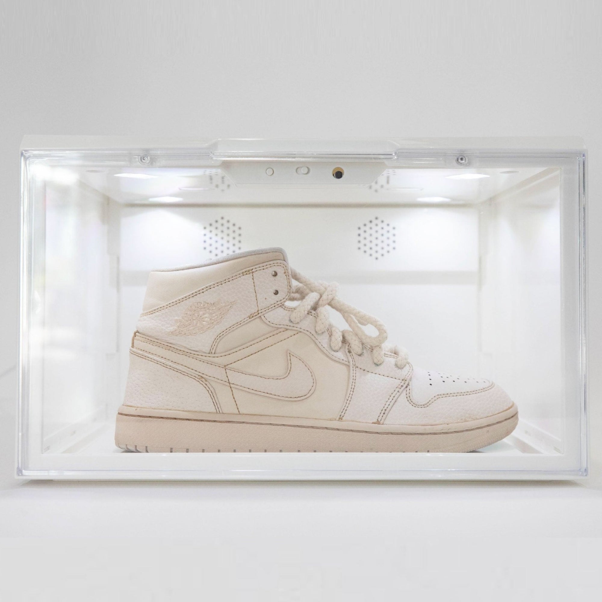 Powered LED Drop Front Shoe Box | WHITE - The Sneaker Laundry